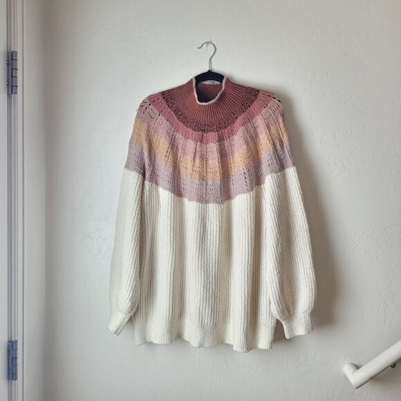 Maurices Plus Size Ombre Mock Neck Pullover Sweater - Picture 2 of 8